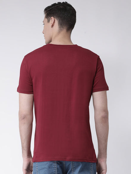 Maroon Round Neck T-Shirt - clubyork