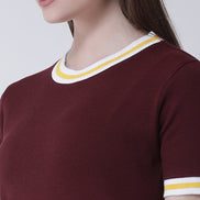 Maroon T-shirt Dress - clubyork