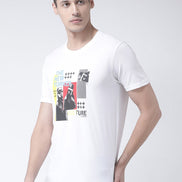 Men's White Round Neck T-Shirt - clubyork