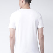 Men's White Round Neck T-Shirt - clubyork