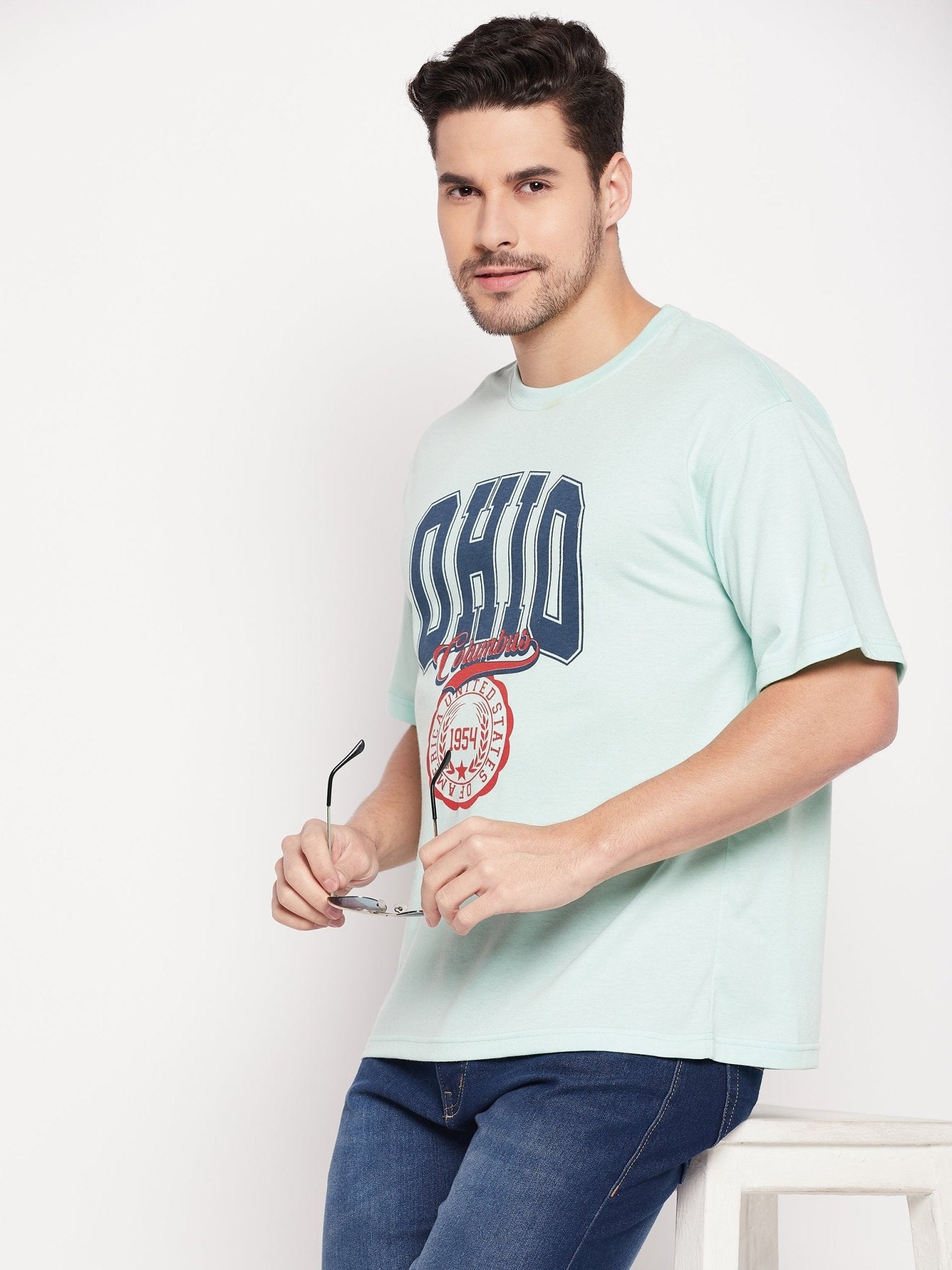 Mint Green Round Neck T-shirt - clubyork