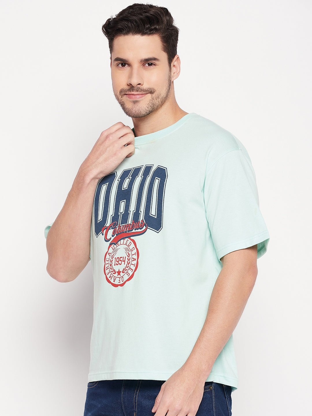 Mint Green Round Neck T-shirt - clubyork