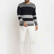 Multi Colourblocked Round Neck Sweater - clubyork