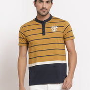 Mustard Henley T-Shirt - clubyork