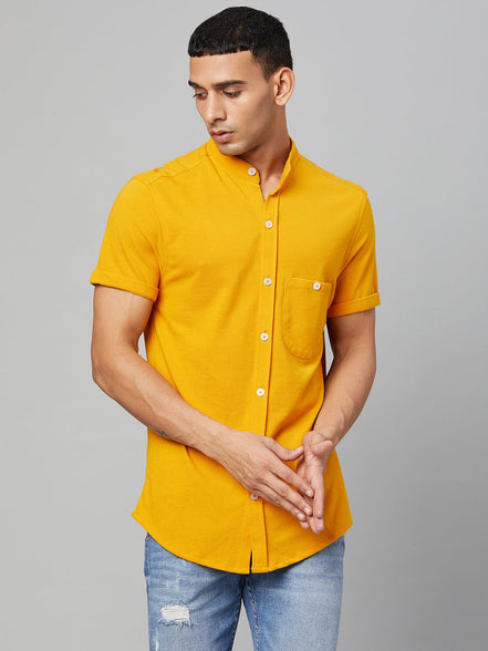 Mustard Knitted Shirt - clubyork
