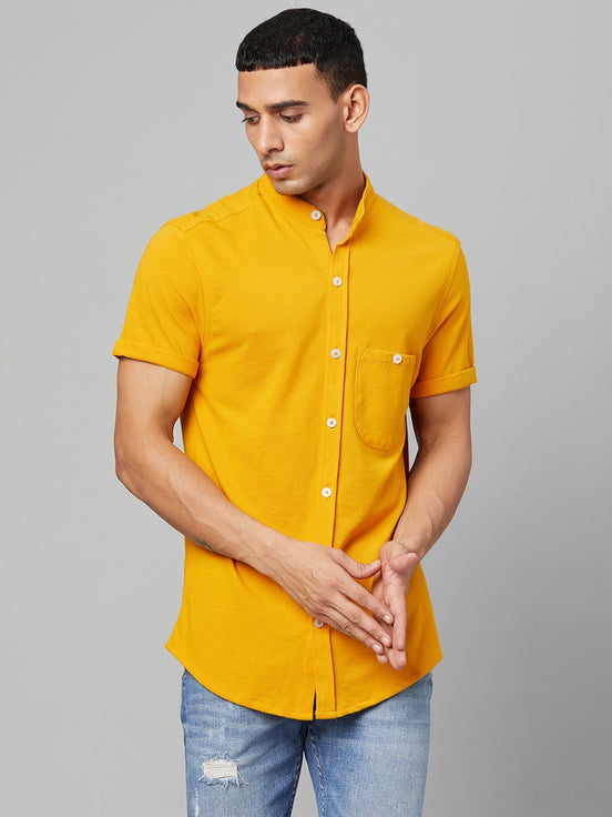 Mustard Knitted Shirt - clubyork
