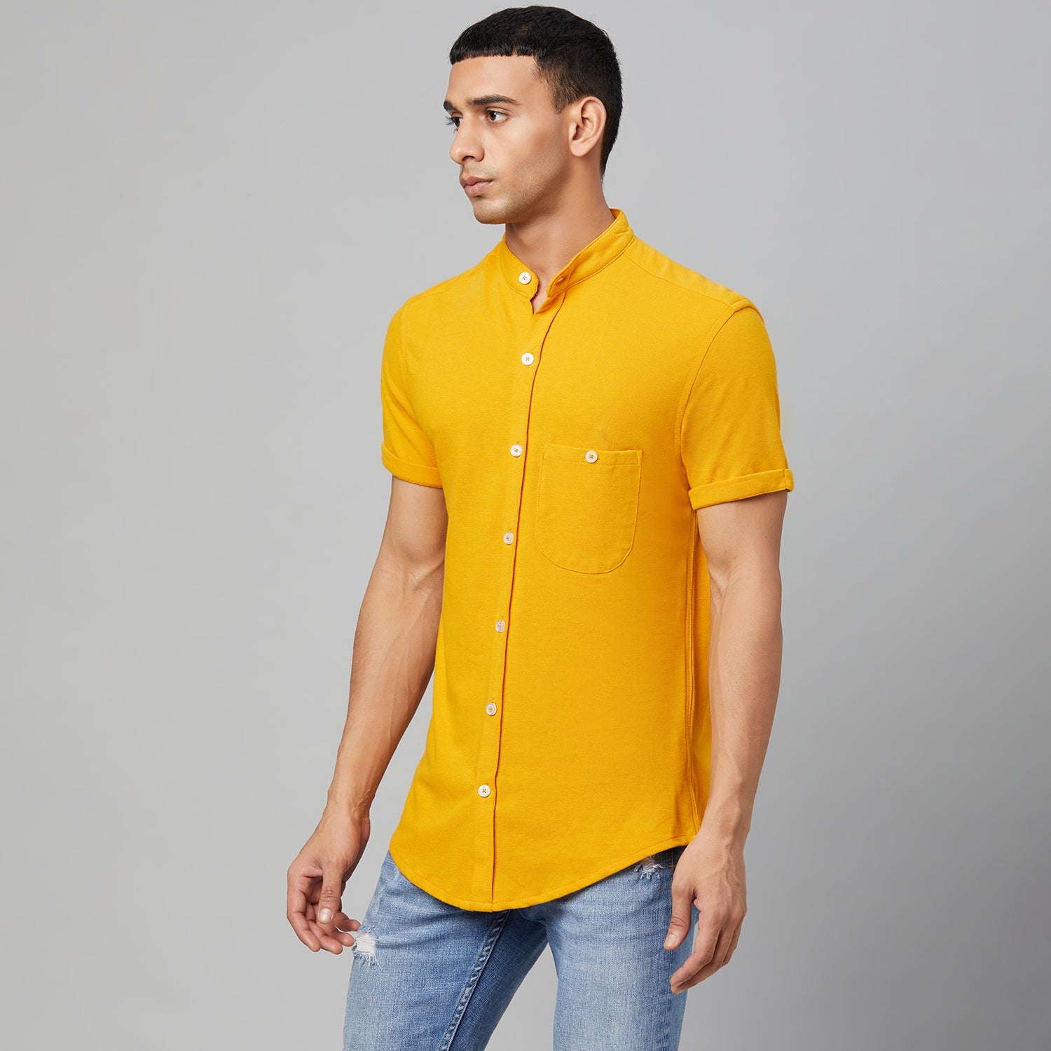 Mustard Knitted Shirt - clubyork