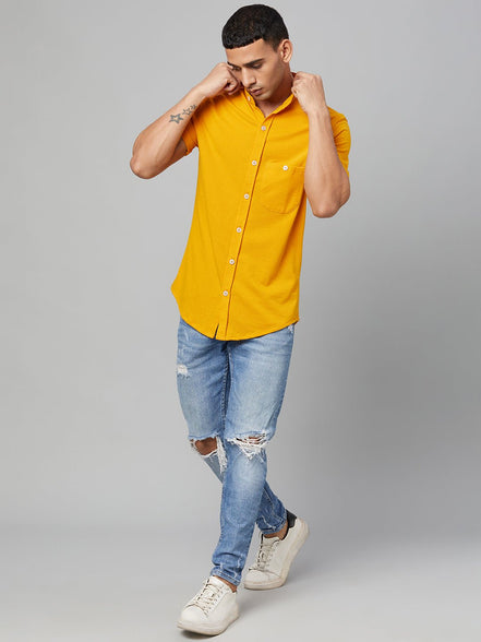 Mustard Knitted Shirt - clubyork