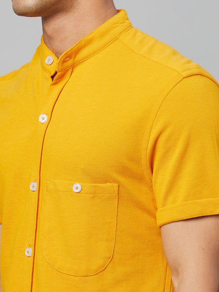 Mustard Knitted Shirt - clubyork