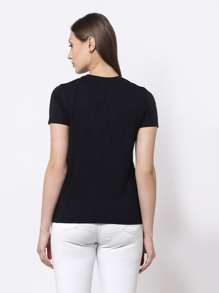 Navy Blue Round Neck T-Shirt - clubyork