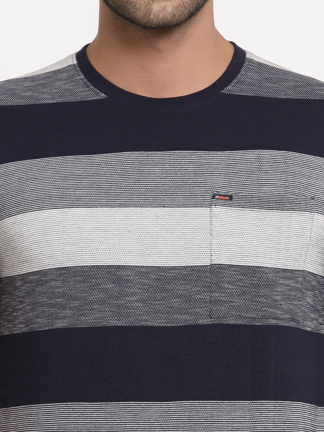Navy Blue Round T-Shirt - clubyork