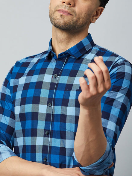 Navy Full Sleeve Casual Shirt - clubyork