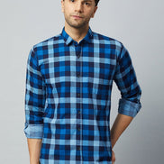 Navy Full Sleeve Casual Shirt - clubyork