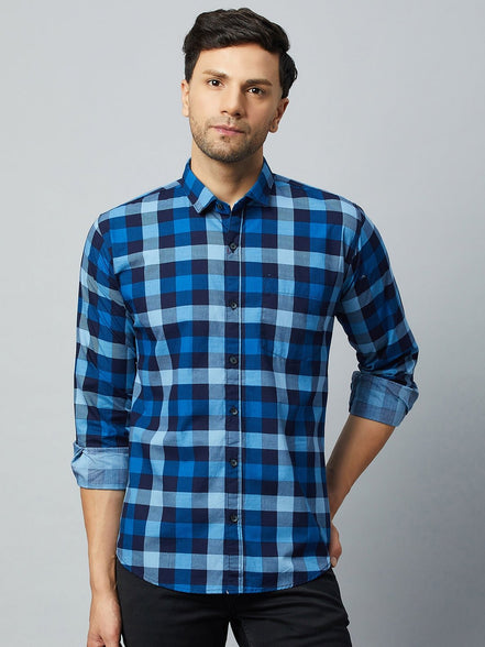 Navy Full Sleeve Casual Shirt - clubyork
