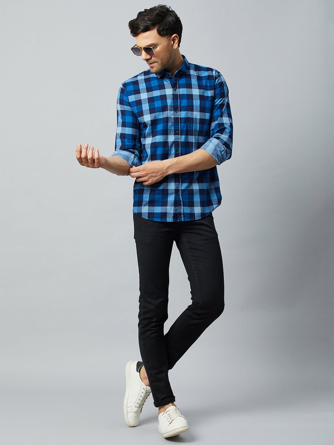 Navy Full Sleeve Casual Shirt - clubyork