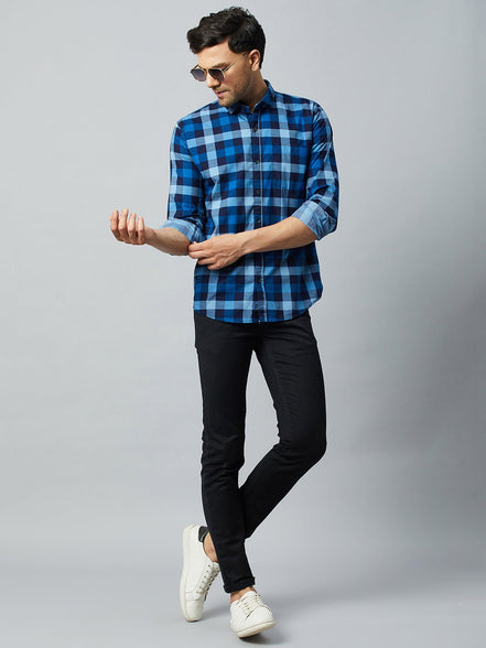 Navy Full Sleeve Casual Shirt - clubyork