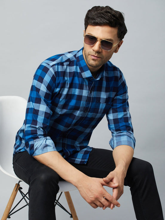 Navy Full Sleeve Casual Shirt - clubyork
