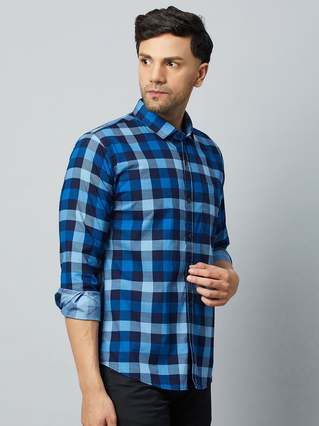 Navy Full Sleeve Casual Shirt - clubyork