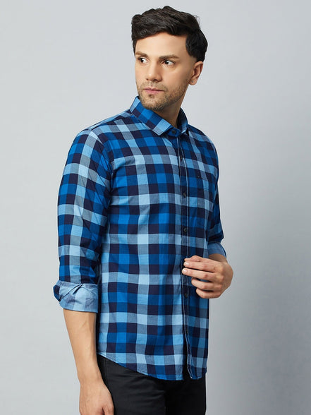 Navy Full Sleeve Casual Shirt - clubyork