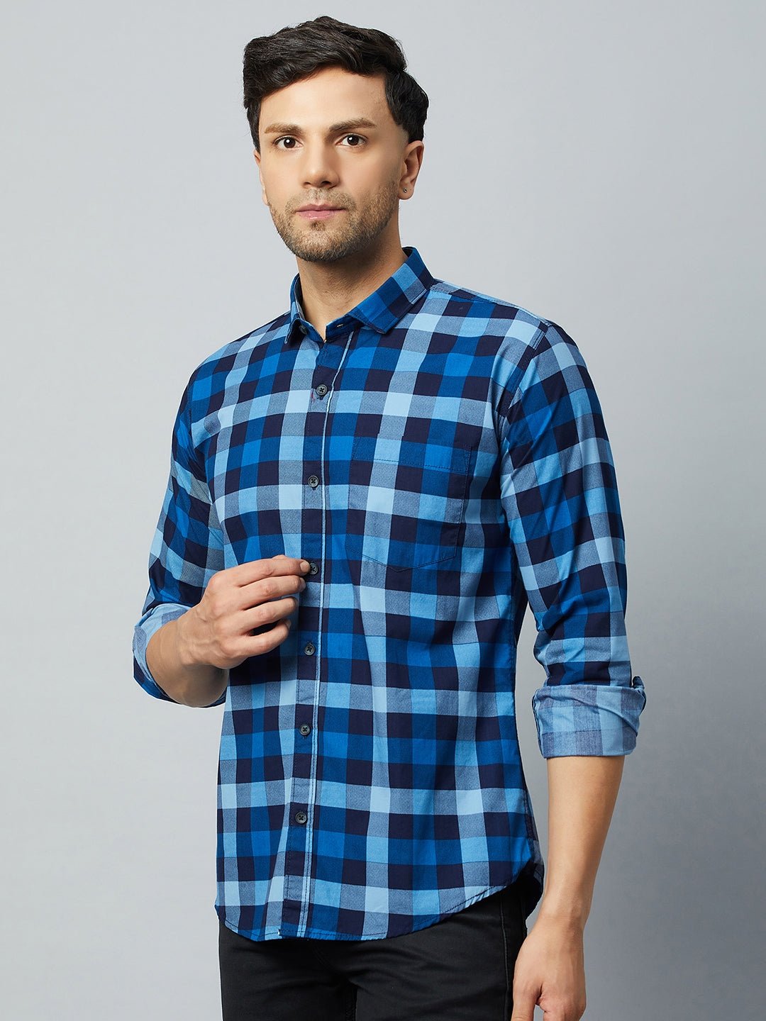 Navy Full Sleeve Casual Shirt - clubyork
