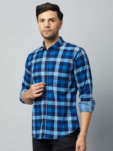 Navy Full Sleeve Casual Shirt - clubyork