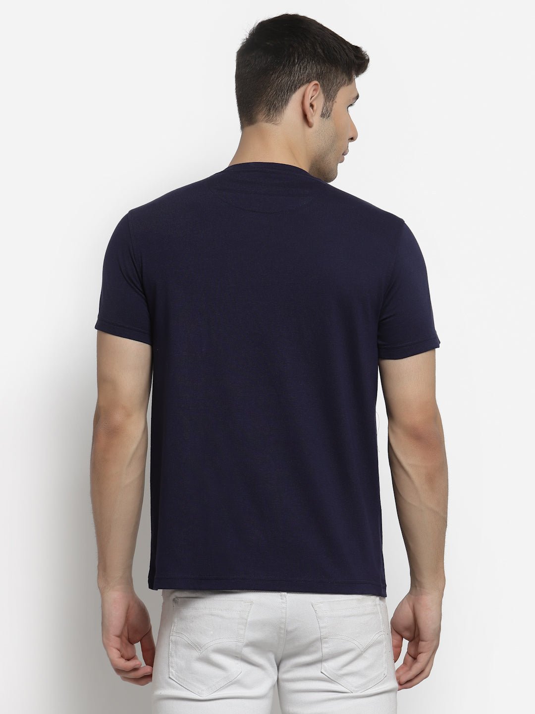 Navy Melange Round T-Shirt - clubyork
