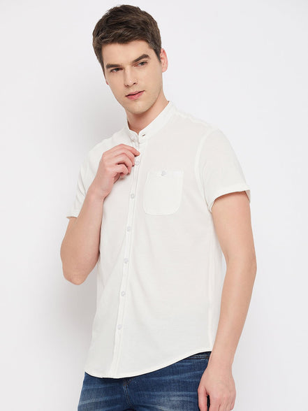 Off White Knitted Shirt - clubyork