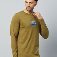 Olive Green Printed Tshirt - clubyork