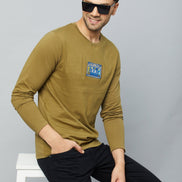 Olive Green Printed Tshirt - clubyork