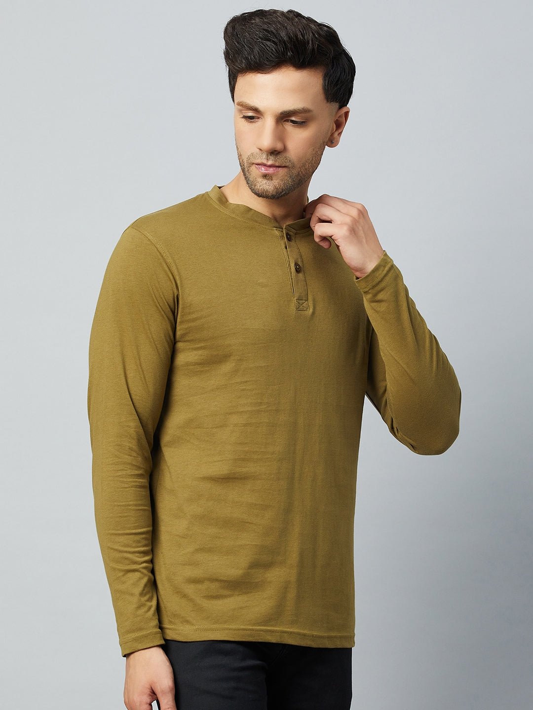 Olive Green Solid Tshirt - clubyork