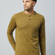 Olive Green Solid Tshirt - clubyork