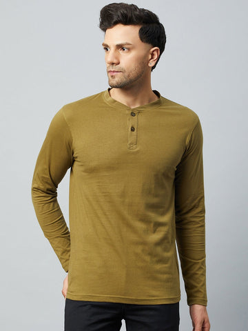 Olive Green Solid Tshirt - clubyork