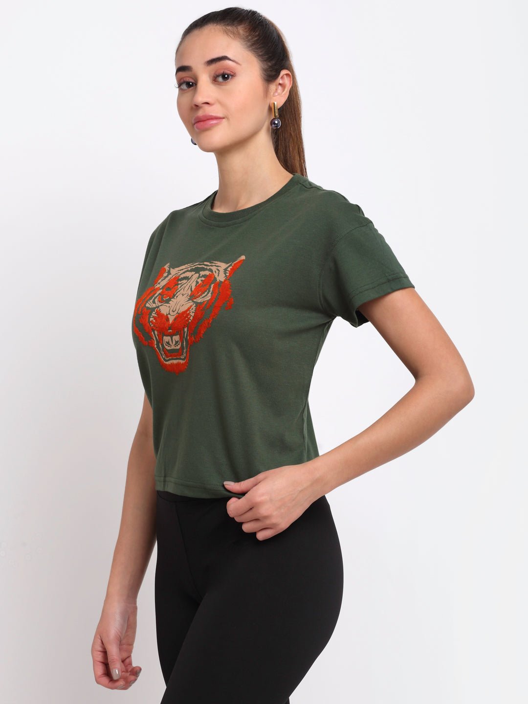 Olive Round Neck T-Shirt - clubyork