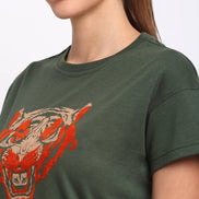 Olive Round Neck T-Shirt - clubyork