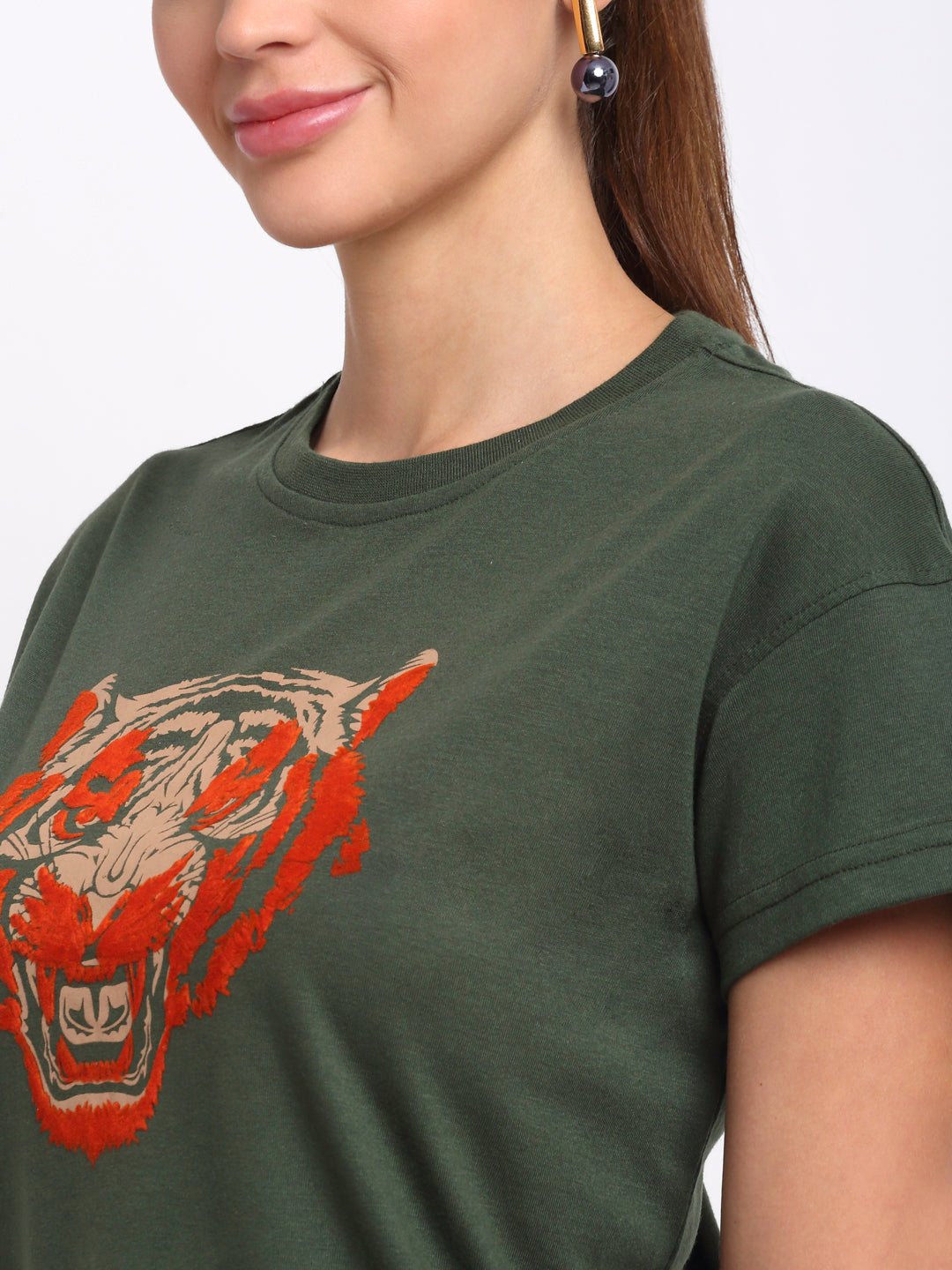 Olive Round Neck T-Shirt - clubyork