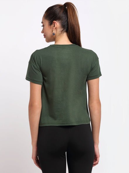 Olive Round Neck T-Shirt - clubyork