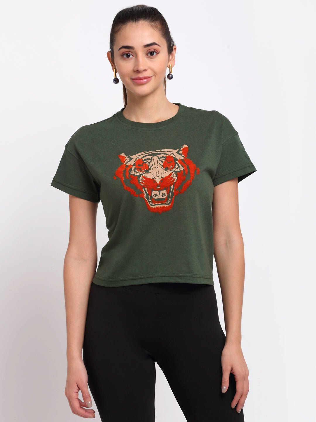 Olive Round Neck T-Shirt - clubyork