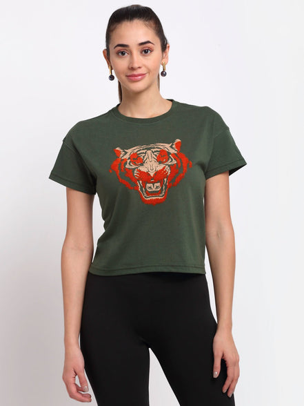 Olive Round Neck T-Shirt - clubyork