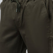 Olive Slim Fit Solid Jogger - clubyork