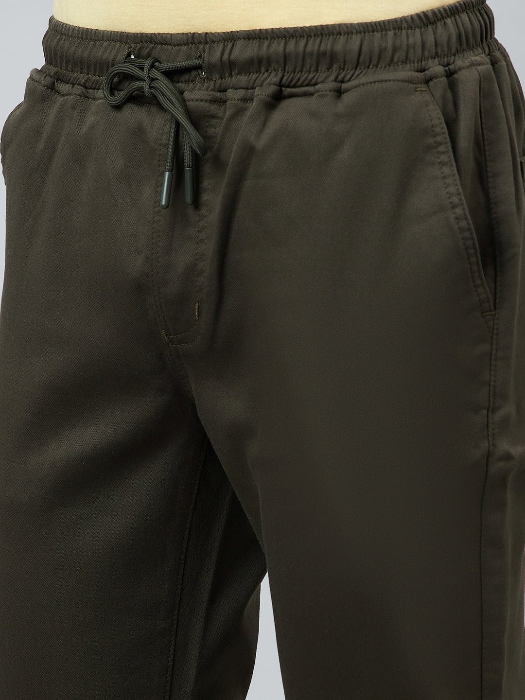 Olive Slim Fit Solid Jogger - clubyork