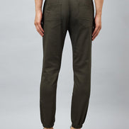 Olive Slim Fit Solid Jogger - clubyork
