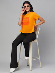 Orange Round Neck T-Shirt