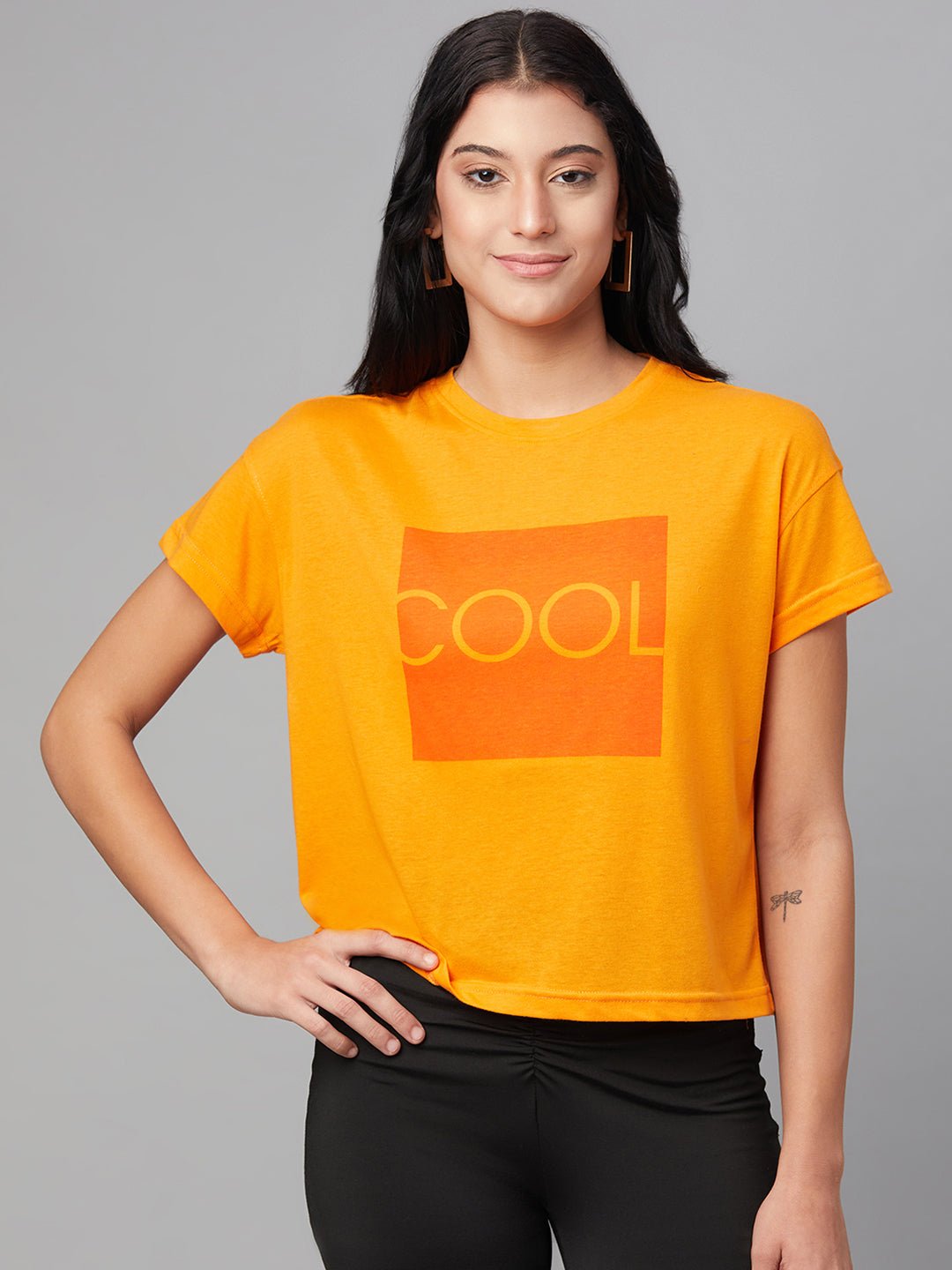 Orange Round Neck T-Shirt - clubyork