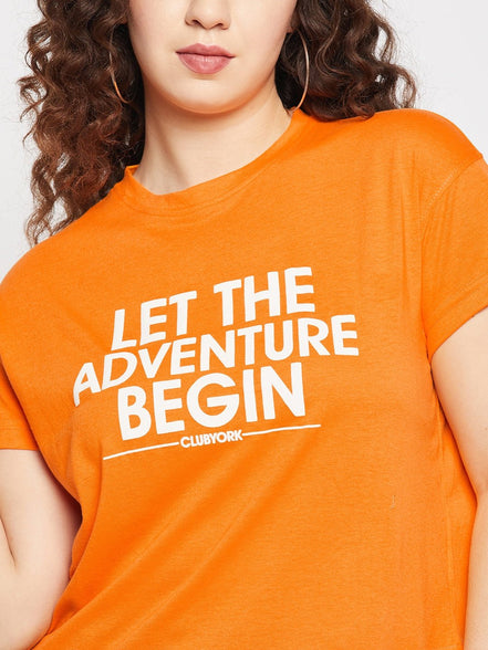 Orange Round T-shirt - clubyork