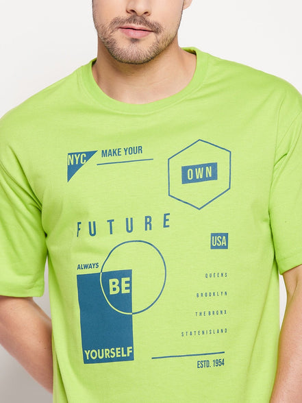 Parrot Green Round Neck T-shirt - clubyork