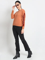 Peach Round Neck Sweater