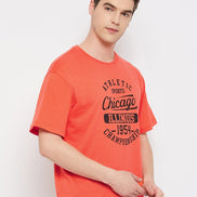 Peach Round Neck T-Shirt - clubyork