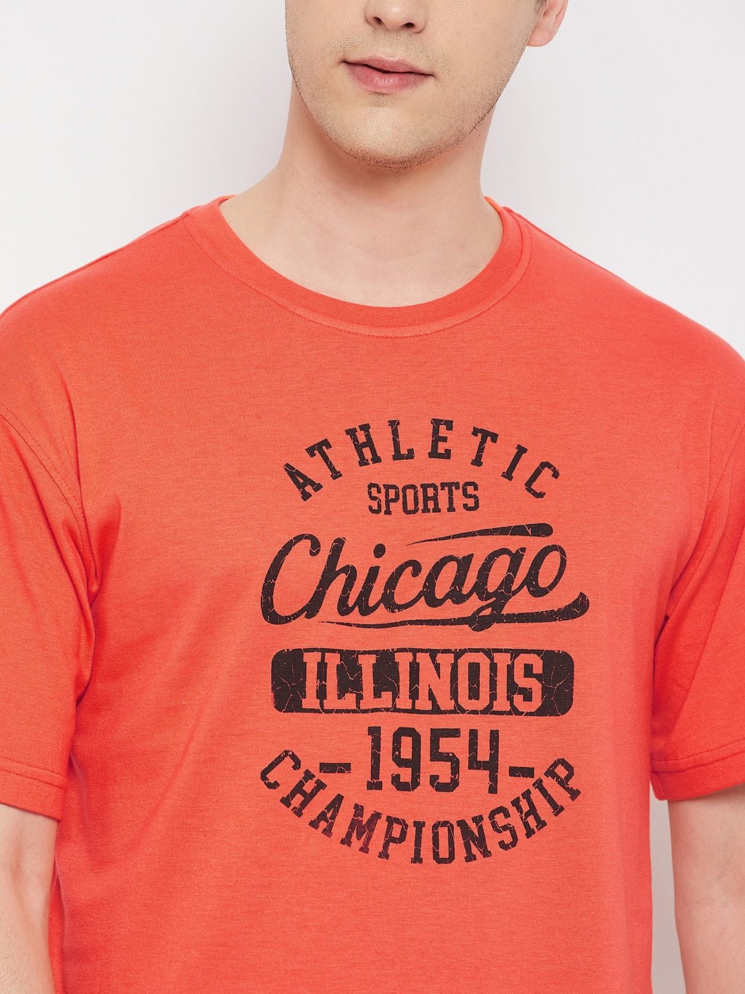 Peach Round Neck T-Shirt - clubyork