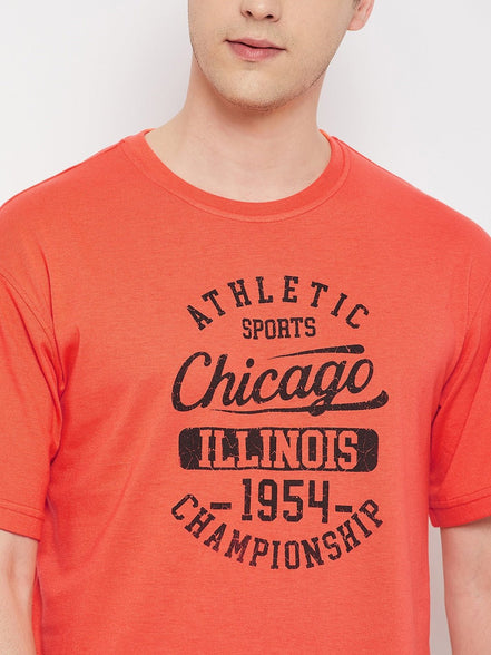 Peach Round Neck T-Shirt - clubyork