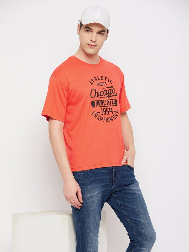 Peach Round Neck T-Shirt - clubyork
